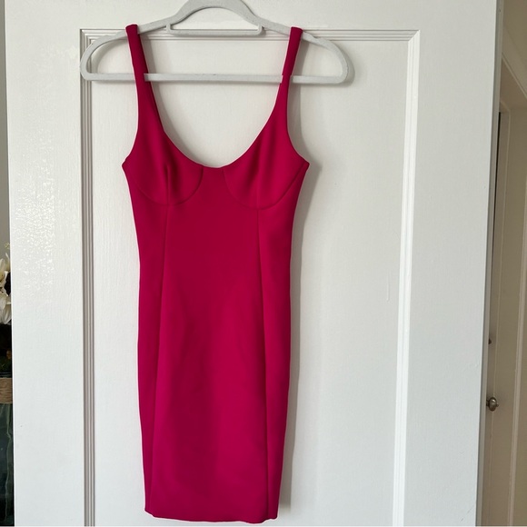 Bec + Bridge Amelie Mini Dress Magenta Bodycon Barbie Bachelorette Party GNO 2 - Picture 2 of 7